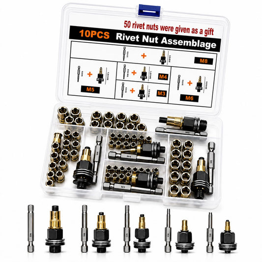 Effortless Drill Adapter Rivet Nut Tool Set