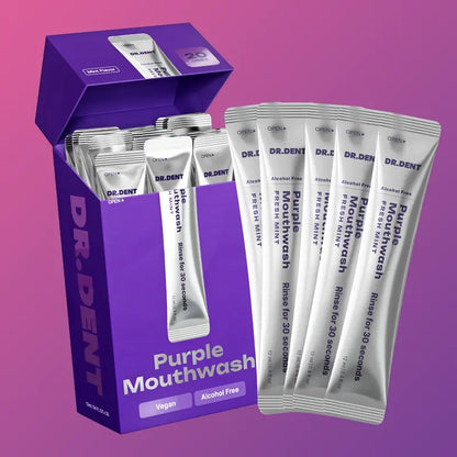 Instant Purple Teeth Whitening Mouthwash Sachets