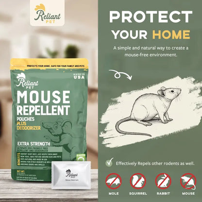 Plant-Based Peppermint Mouse Repellent & Natural Deodorizer Pouches