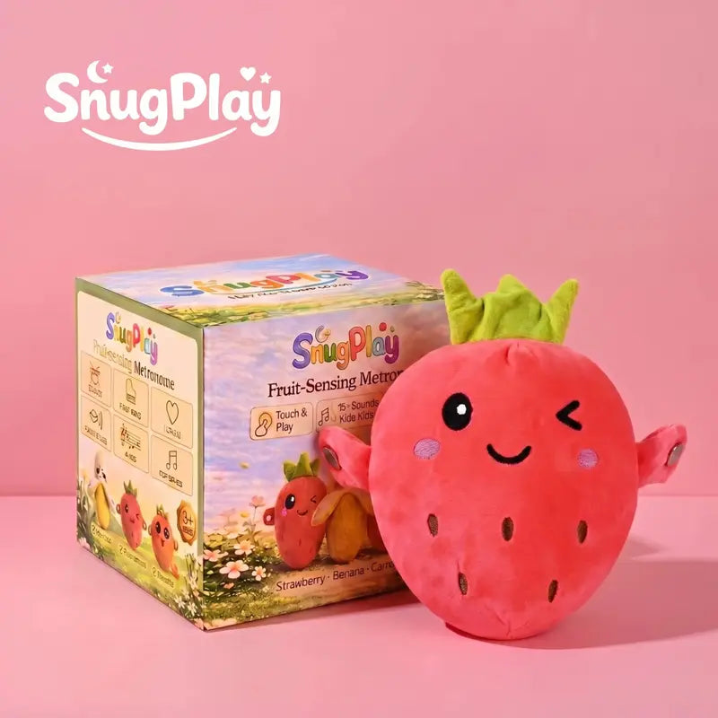 Interactive Musical Fruit Plush – Touch to Play Songs Together!