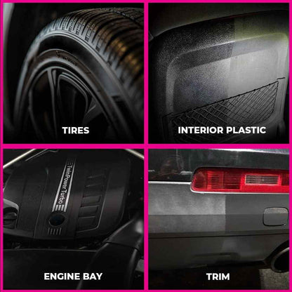 Restore Deep High-Gloss Shine to Tires, Trim & Plastics