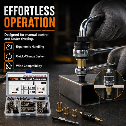 Effortless Drill Adapter Rivet Nut Tool Set
