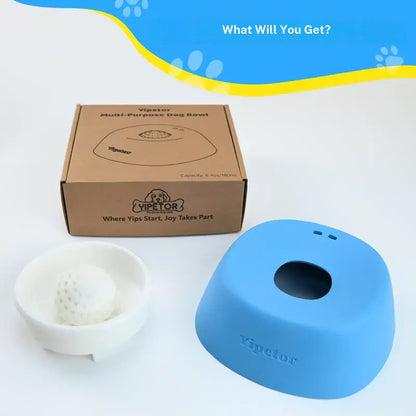 Slow Feeder Dog Roller Bowl for Liquid Treats & Broth