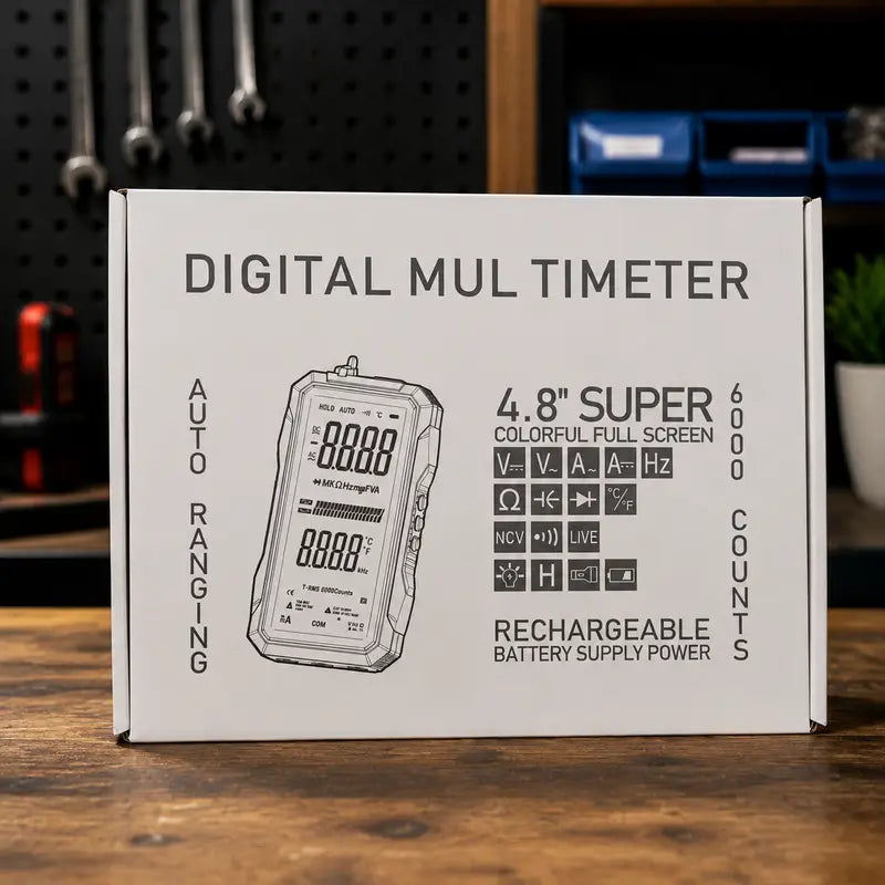 TRMS 6000-Count Smart Rechargeable Digital Multimeter & Voltage Tester