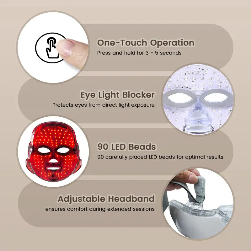 7-Color LED Light Therapy Face Mask